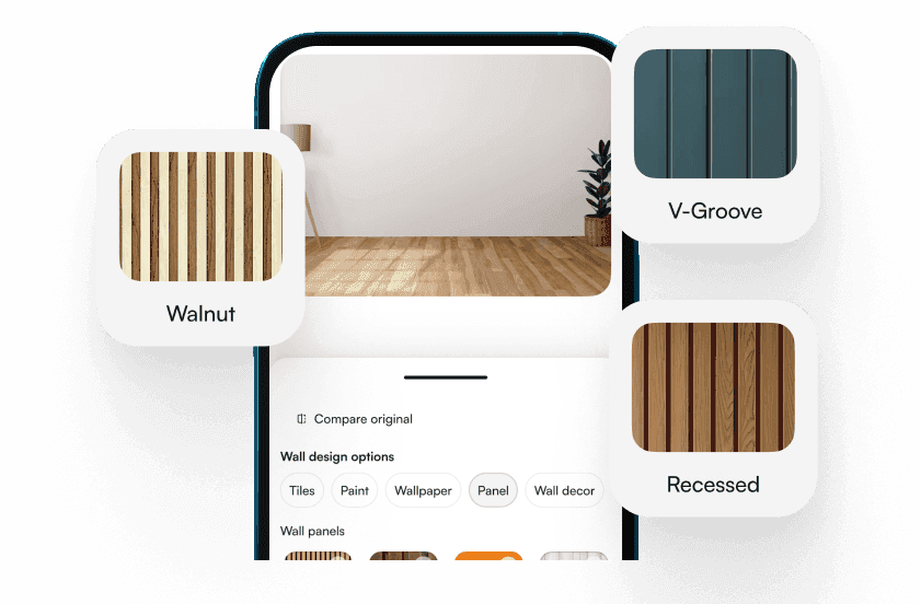 Instantly visualize Room Wall Panels for Free